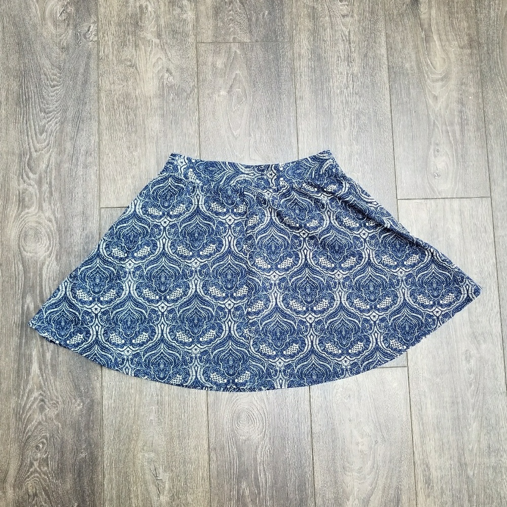 Miami blue white mini skirt - small